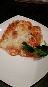 plated lasagna